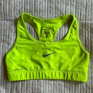 Nike neon sports bra
